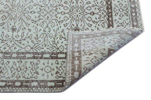 Gray Over Dyed Vintage Rug 5'8'' x 9'0'' ft 173 x 275 cm