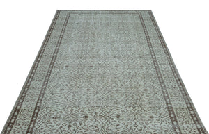 Gray Over Dyed Vintage Rug 5'8'' x 9'0'' ft 173 x 275 cm