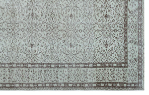 Gray Over Dyed Vintage Rug 5'8'' x 9'0'' ft 173 x 275 cm