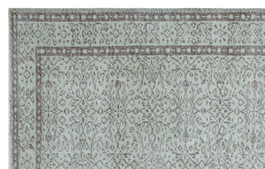 Gray Over Dyed Vintage Rug 5'8'' x 9'0'' ft 173 x 275 cm