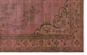 Brown Over Dyed Vintage Rug 5'8'' x 9'1'' ft 173 x 276 cm