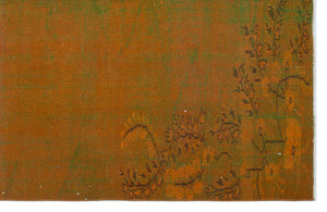 Retro Over Dyed Vintage Rug 5'6'' x 8'7'' ft 168 x 262 cm