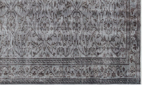 Gray Over Dyed Vintage Rug 4'8'' x 7'9'' ft 142 x 236 cm