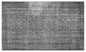 Gray Over Dyed Vintage Rug 4'8'' x 7'9'' ft 142 x 236 cm