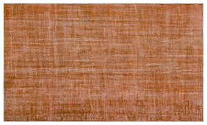 Orange Over Dyed Vintage Rug 4'12'' x 8'5'' ft 152 x 256 cm