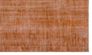 Orange Over Dyed Vintage Rug 4'12'' x 8'5'' ft 152 x 256 cm