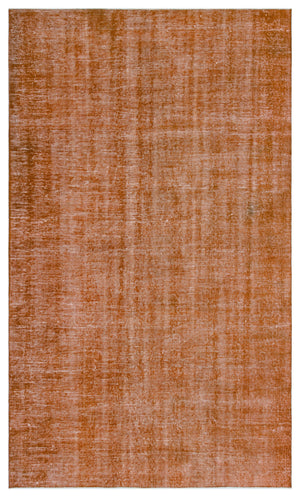 Orange Over Dyed Vintage Rug 4'12'' x 8'5'' ft 152 x 256 cm