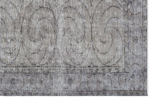 Gray Over Dyed Vintage Rug 5'10'' x 8'11'' ft 177 x 272 cm