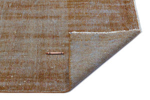 Brown Over Dyed Vintage Rug 4'12'' x 7'9'' ft 152 x 235 cm