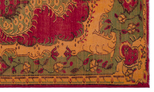 Retro Over Dyed Vintage Rug 6'2'' x 10'6'' ft 189 x 320 cm