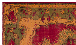 Retro Over Dyed Vintage Rug 6'2'' x 10'6'' ft 189 x 320 cm