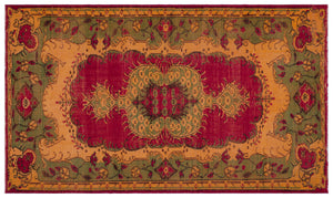 Retro Over Dyed Vintage Rug 6'2'' x 10'6'' ft 189 x 320 cm