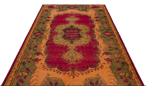Traditional Design Natural Aged Vintage Rug 6'2'' x 10'6'' ft 189 x 320 cm