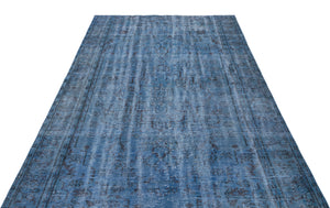 Blue Over Dyed Vintage Rug 6'0'' x 9'8'' ft 183 x 295 cm