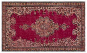 Retro Over Dyed Vintage Rug 5'1'' x 8'7'' ft 154 x 262 cm
