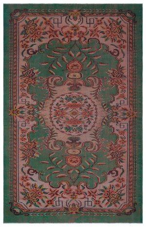 Naturel Over Dyed Vintage Rug 5'7'' x 8'8'' ft 170 x 264 cm