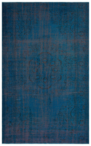 Turquoise Over Dyed Vintage Rug 6'0'' x 9'10'' ft 183 x 300 cm