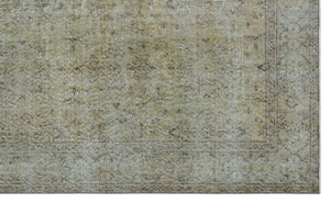 Beige Over Dyed Vintage Rug 5'7'' x 9'2'' ft 169 x 280 cm