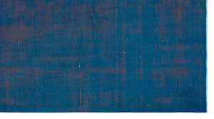 Blue Over Dyed Vintage Rug 4'8'' x 8'5'' ft 143 x 257 cm