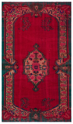 Retro Over Dyed Vintage Rug 5'10'' x 9'8'' ft 177 x 294 cm