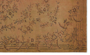 Brown Over Dyed Vintage Rug 5'7'' x 9'1'' ft 170 x 276 cm