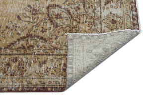 Beige Over Dyed Vintage Rug 6'2'' x 9'6'' ft 187 x 290 cm