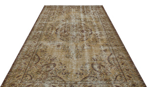 Beige Over Dyed Vintage Rug 6'2'' x 9'6'' ft 187 x 290 cm