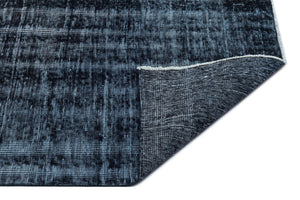 Black Over Dyed Vintage Rug 5'5'' x 9'3'' ft 165 x 281 cm