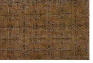 Brown Over Dyed Vintage Rug 5'3'' x 7'10'' ft 160 x 239 cm