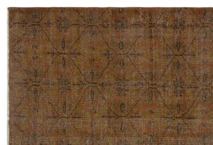 Brown Over Dyed Vintage Rug 5'3'' x 7'10'' ft 160 x 239 cm