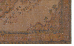 Brown Over Dyed Vintage Rug 5'9'' x 9'7'' ft 176 x 293 cm