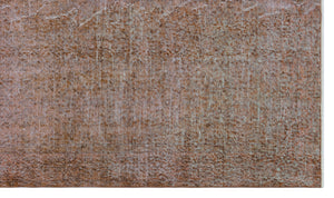 Brown Over Dyed Vintage Rug 4'11'' x 8'4'' ft 150 x 253 cm