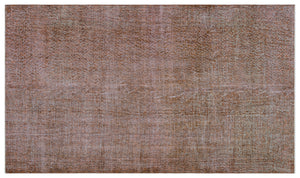 Brown Over Dyed Vintage Rug 4'11'' x 8'4'' ft 150 x 253 cm