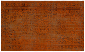 Traditional Design Bronze Over Dyed Vintage Rug 5'8'' x 9'2'' ft 172 x 280 cm