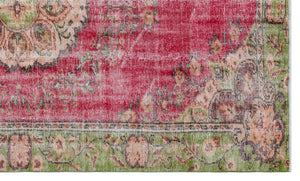 Retro Over Dyed Vintage Rug 5'9'' x 9'6'' ft 175 x 289 cm