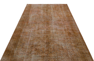 Brown Over Dyed Vintage Rug 5'4'' x 8'10'' ft 162 x 268 cm