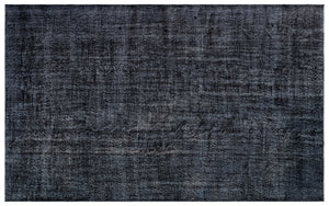 Black Over Dyed Vintage Rug 6'5'' x 10'6'' ft 195 x 319 cm