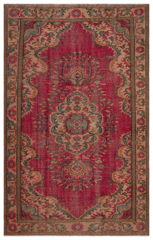 Naturel Over Dyed Vintage Rug 5'7'' x 8'11'' ft 171 x 271 cm