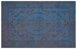 Retro Over Dyed Vintage Rug 6'0'' x 9'2'' ft 184 x 280 cm