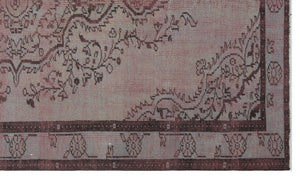 Retro Over Dyed Vintage Rug 5'5'' x 9'3'' ft 164 x 281 cm