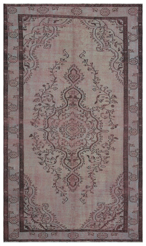 Retro Over Dyed Vintage Rug 5'5'' x 9'3'' ft 164 x 281 cm