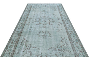 Blue Over Dyed Vintage Rug 5'9'' x 10'2'' ft 175 x 310 cm