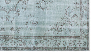 Blue Over Dyed Vintage Rug 5'9'' x 10'2'' ft 175 x 310 cm