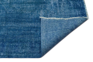 Blue Over Dyed Vintage Rug 5'12'' x 8'9'' ft 182 x 266 cm