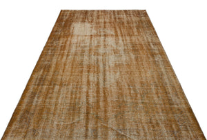 Brown Over Dyed Vintage Rug 5'1'' x 8'7'' ft 155 x 261 cm