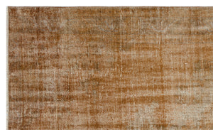 Brown Over Dyed Vintage Rug 5'1'' x 8'7'' ft 155 x 261 cm