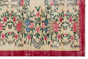 Retro Over Dyed Vintage Rug 5'10'' x 8'10'' ft 177 x 270 cm