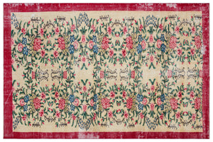 Retro Over Dyed Vintage Rug 5'10'' x 8'10'' ft 177 x 270 cm