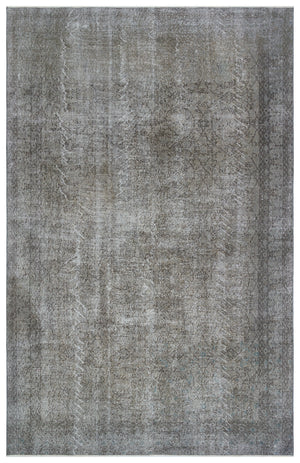 Gray Over Dyed Vintage Rug 6'9'' x 10'6'' ft 205 x 320 cm