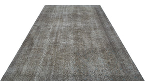 Gray Over Dyed Vintage Rug 6'9'' x 10'6'' ft 205 x 320 cm